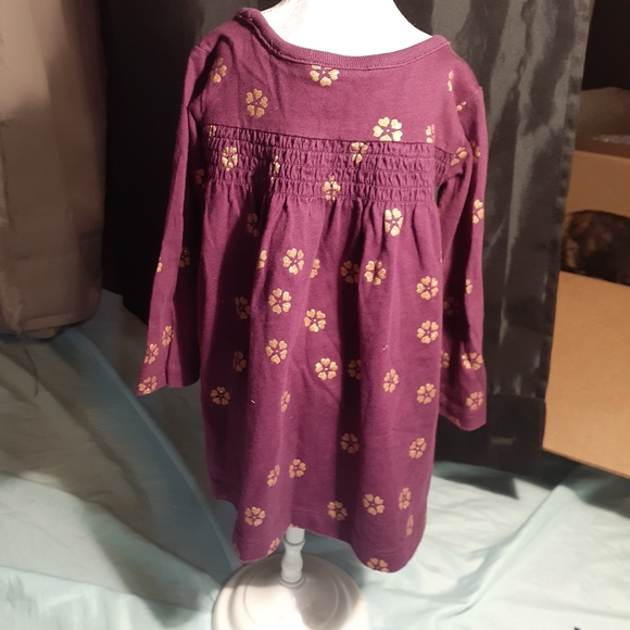 NWOT Tea Purple w/ Gold Flowers Dress - Picture 4 of 5